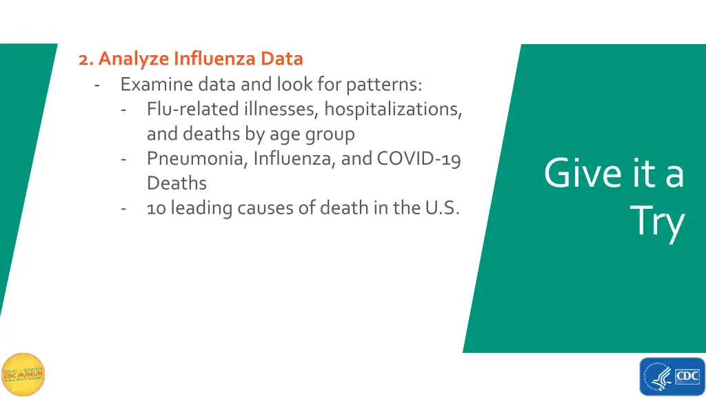 2 analyze influenza data examine data and look