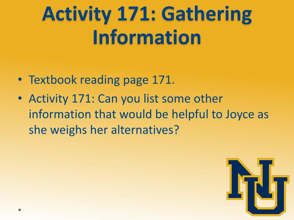 activity 171 gathering information