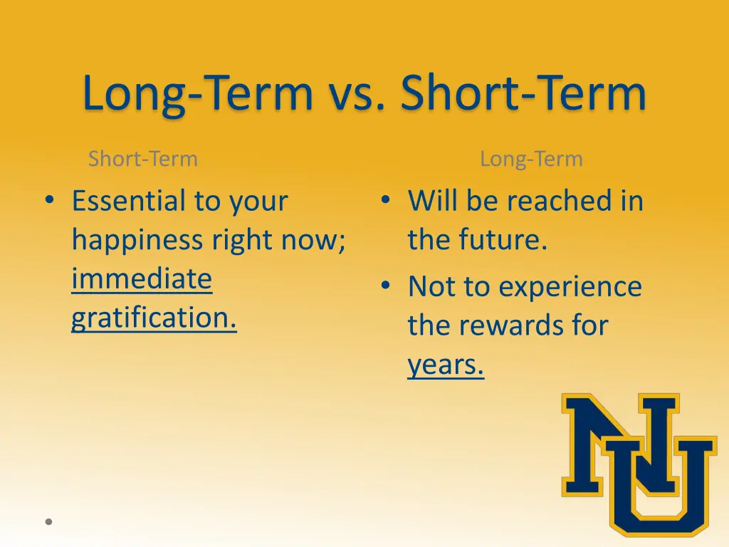 long term vs short term