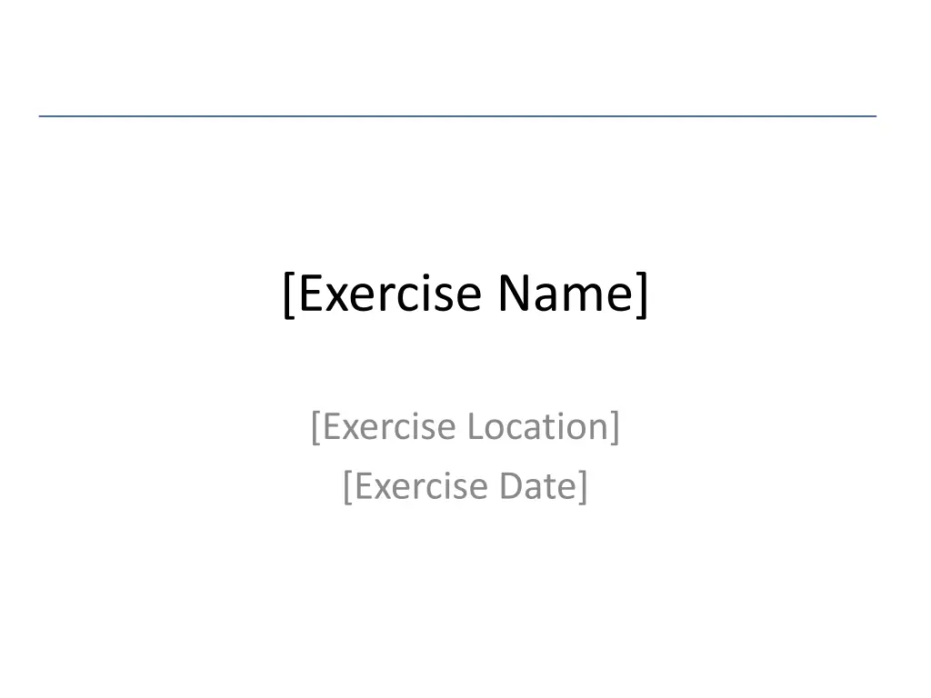 exercise name