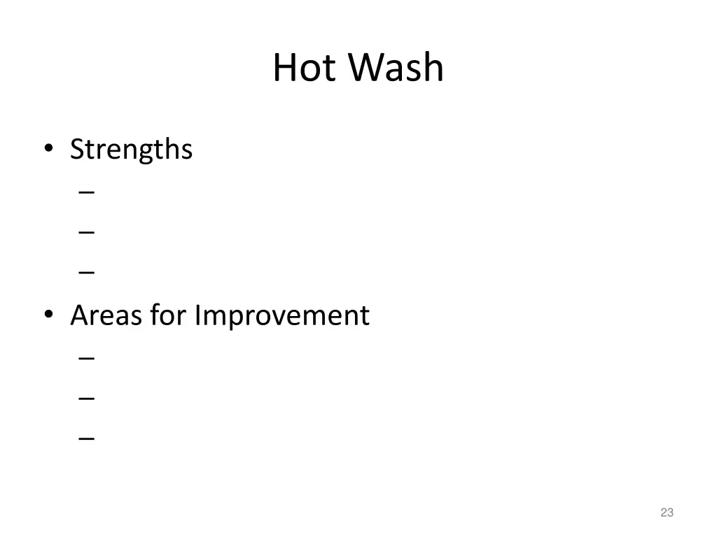 hot wash