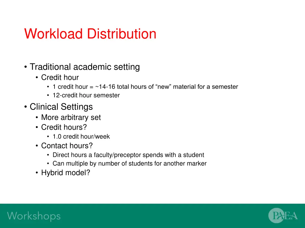 workload distribution