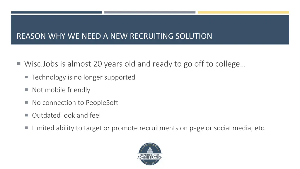 reason why we need a new recruiting solution