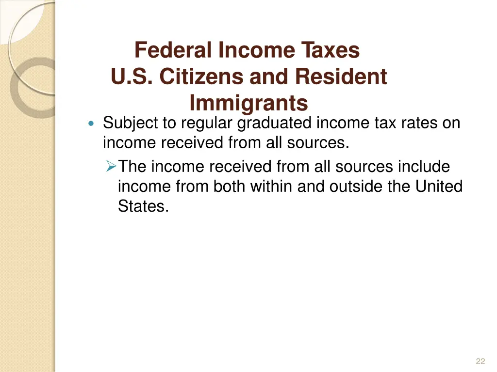 federal income taxes u s citizens and resident