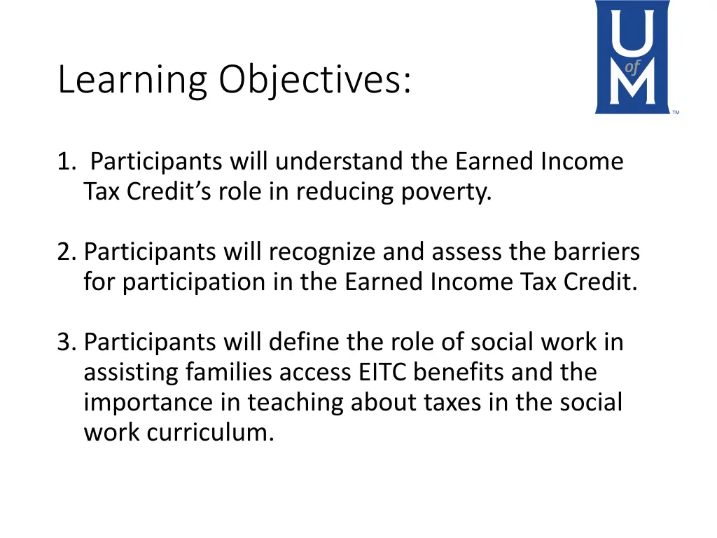 learning objectives