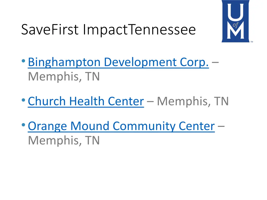 savefirst impacttennessee