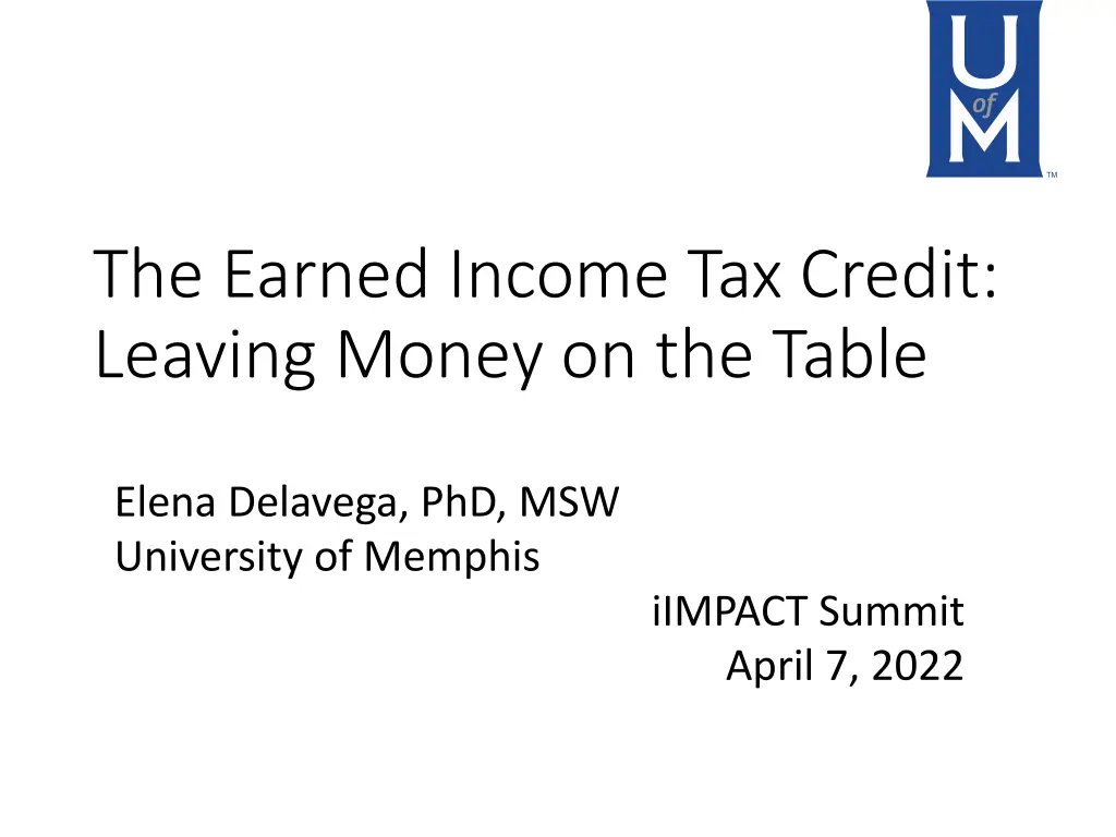 the earned income tax credit leaving money