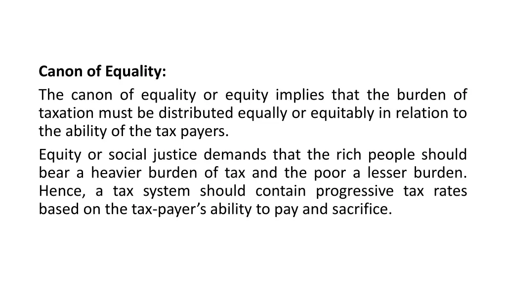 canon of equality the canon of equality or equity