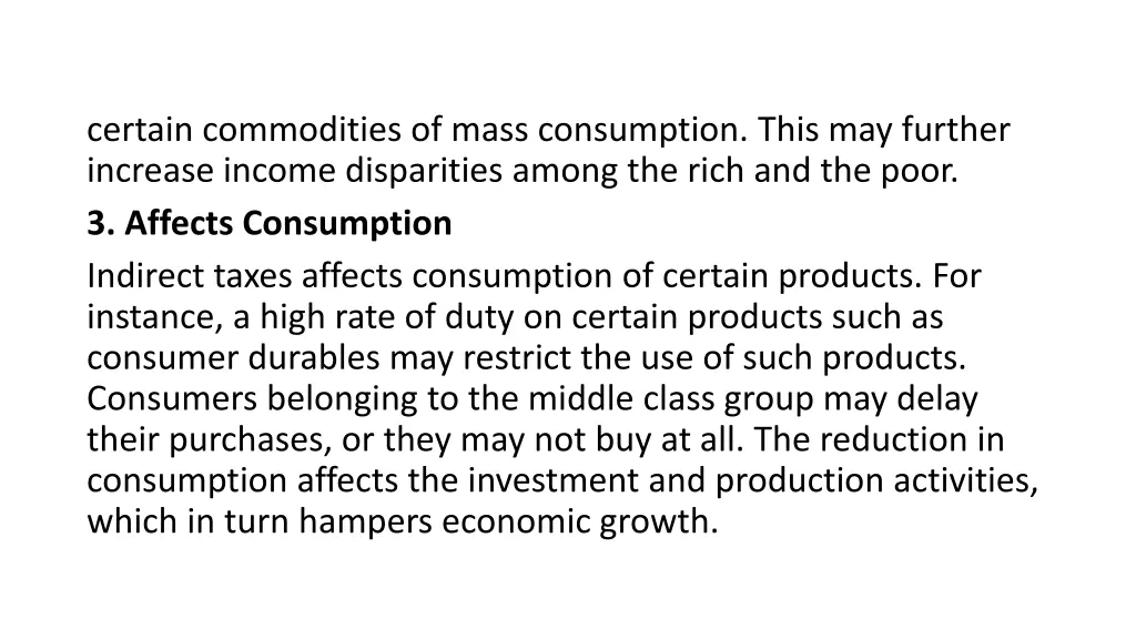 certain commodities of mass consumption this