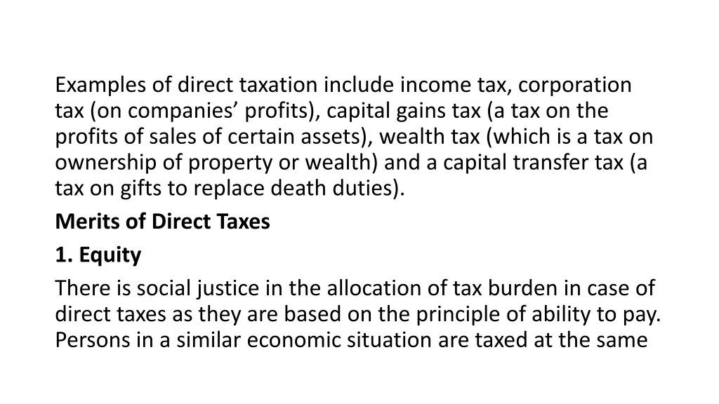 examples of direct taxation include income