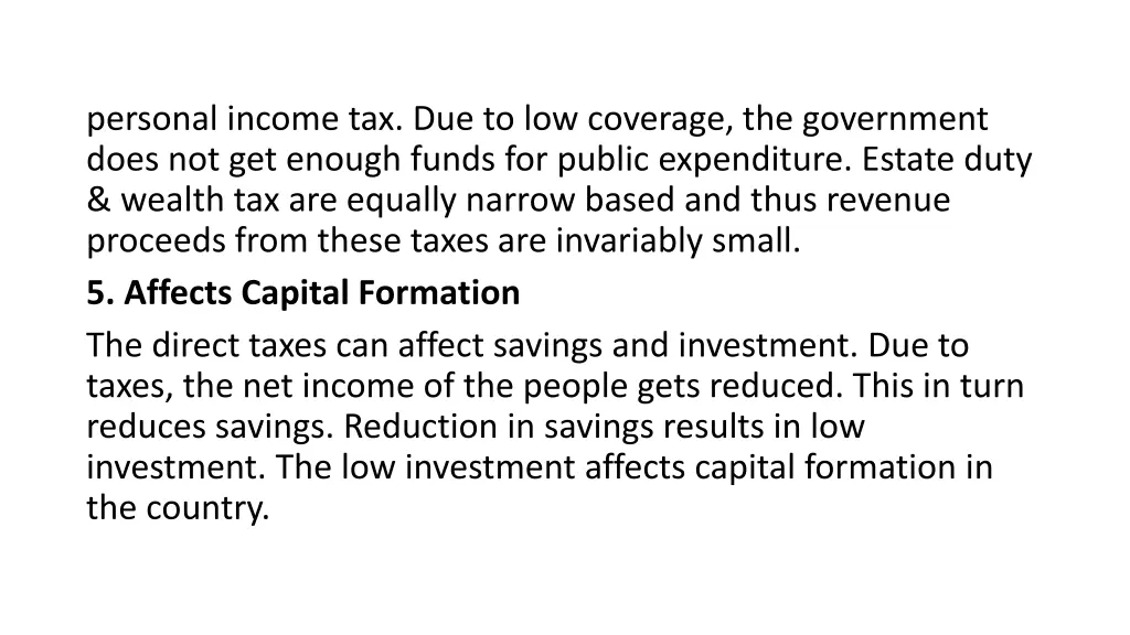 personal income tax due to low coverage