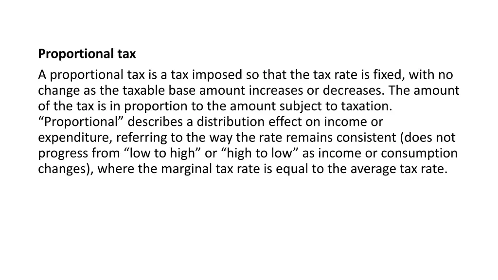 proportional tax a proportional