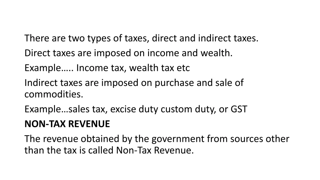 there are two types of taxes direct and indirect