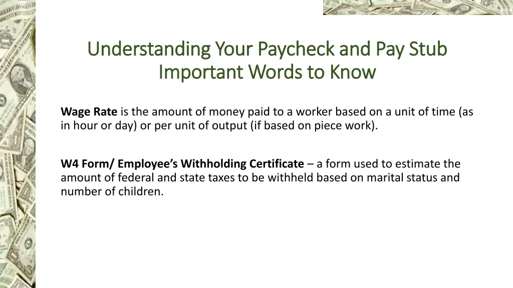 understanding your paycheck and pay stub