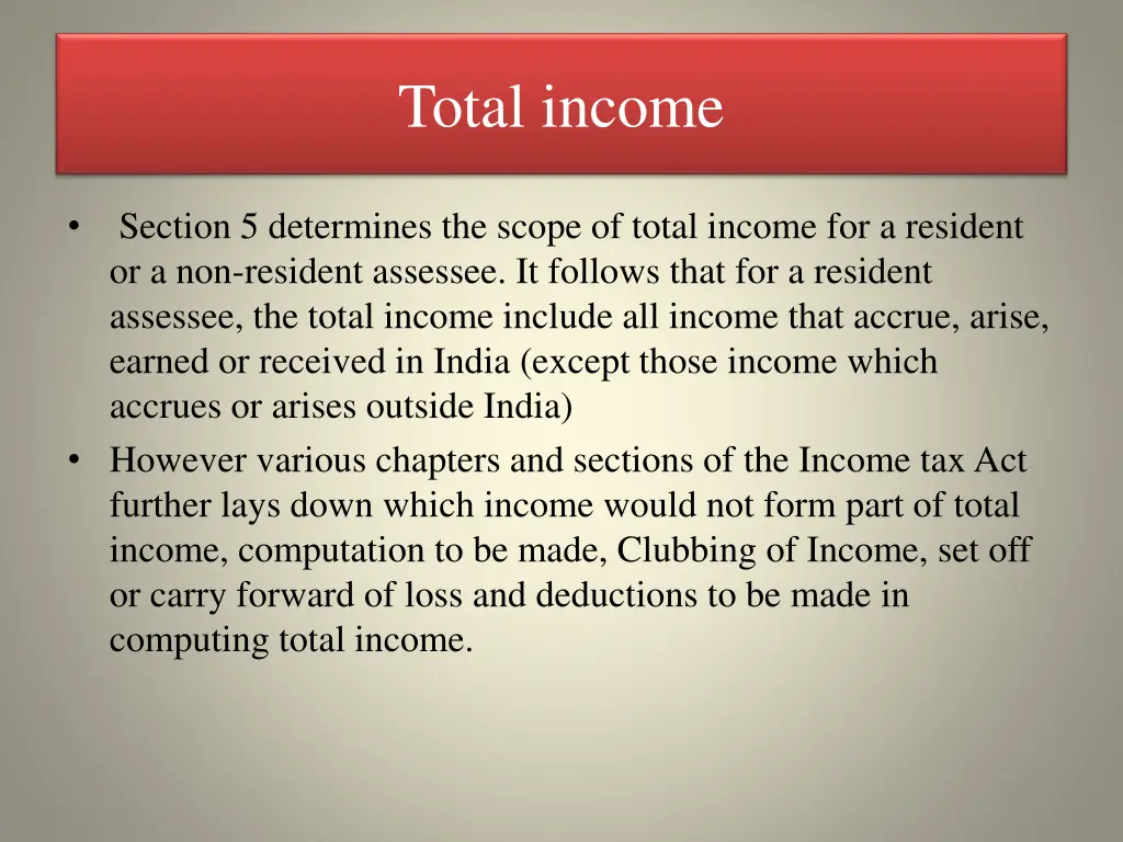 total income