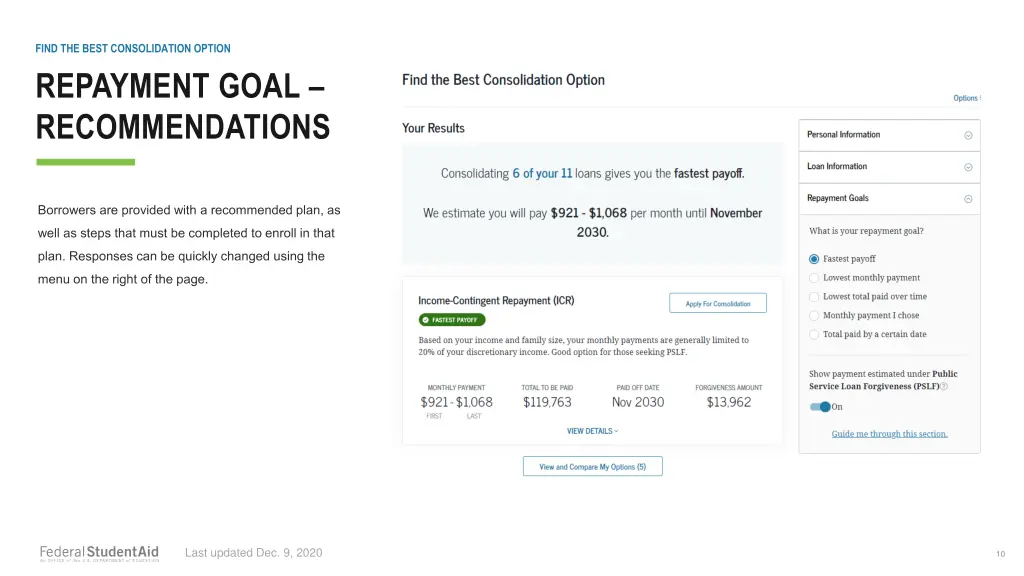 find the best consolidation option