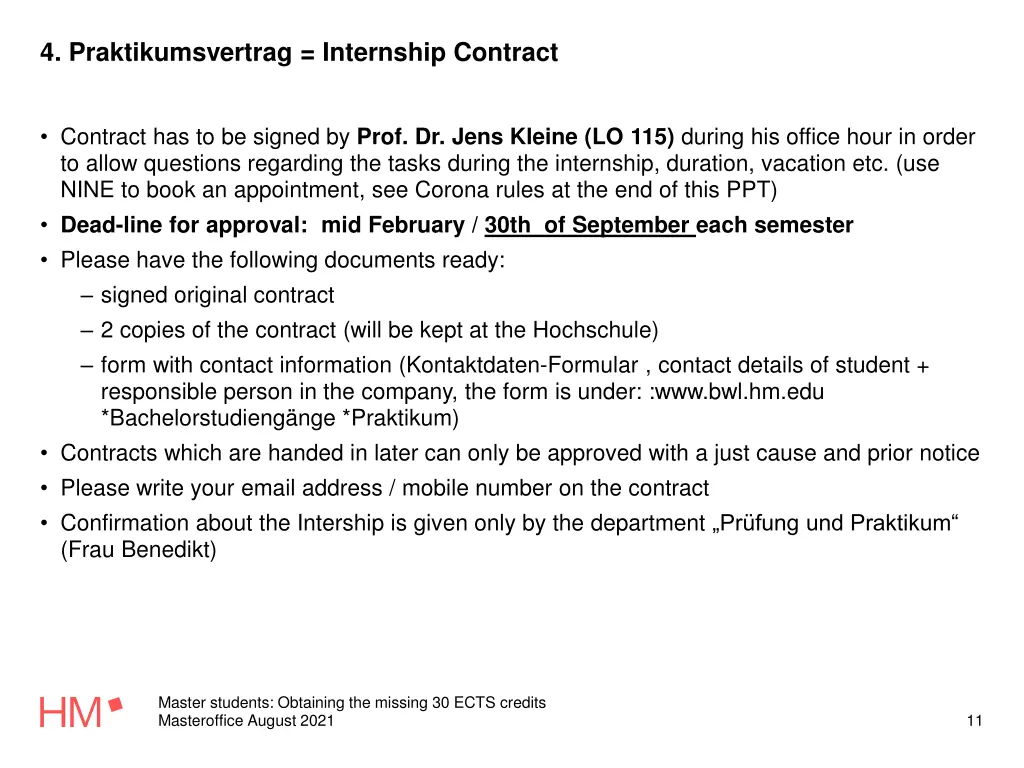 4 praktikumsvertrag internship contract