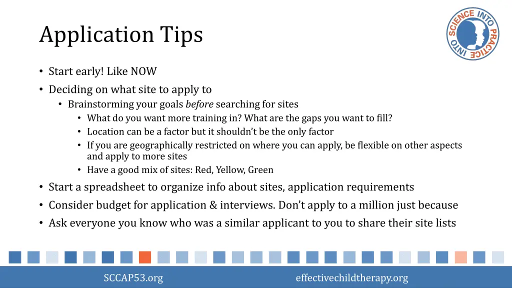 application tips