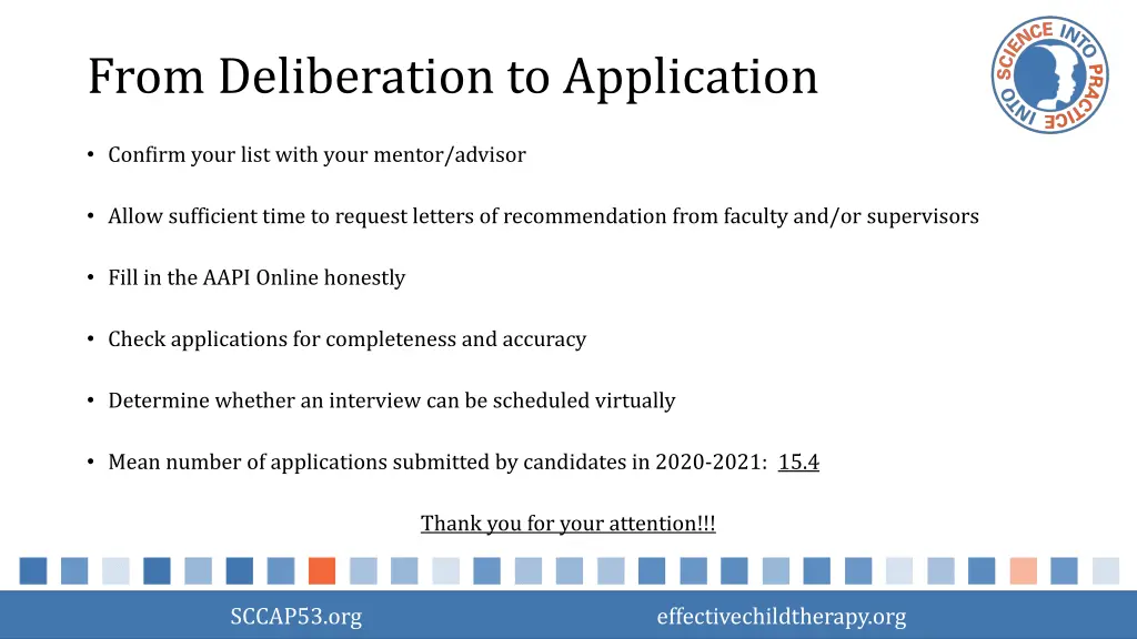 from deliberation to application