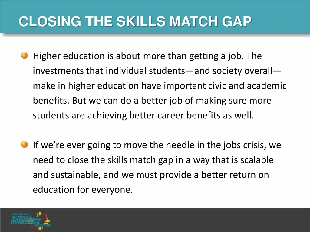 closing the skills match gap