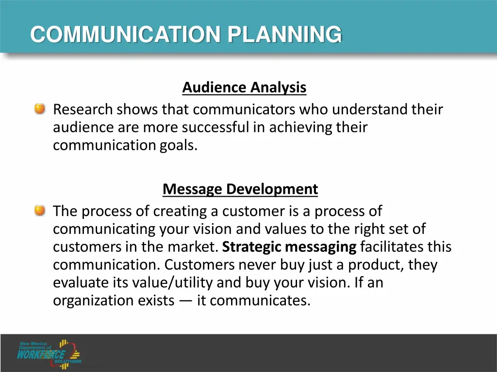 communication planning