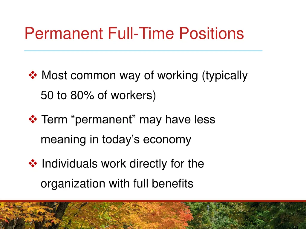 permanent full time positions