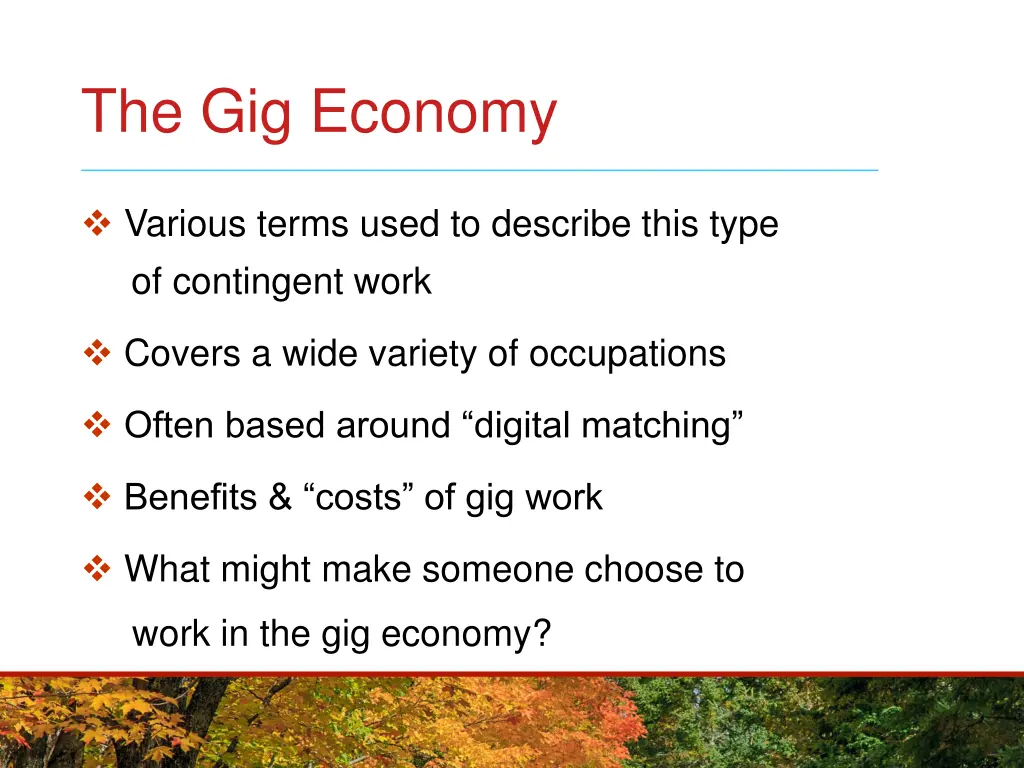 the gig economy