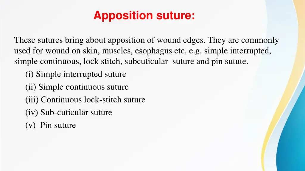 apposition suture