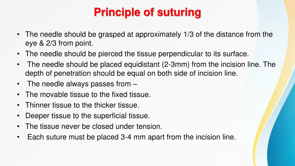 principle of suturing 1