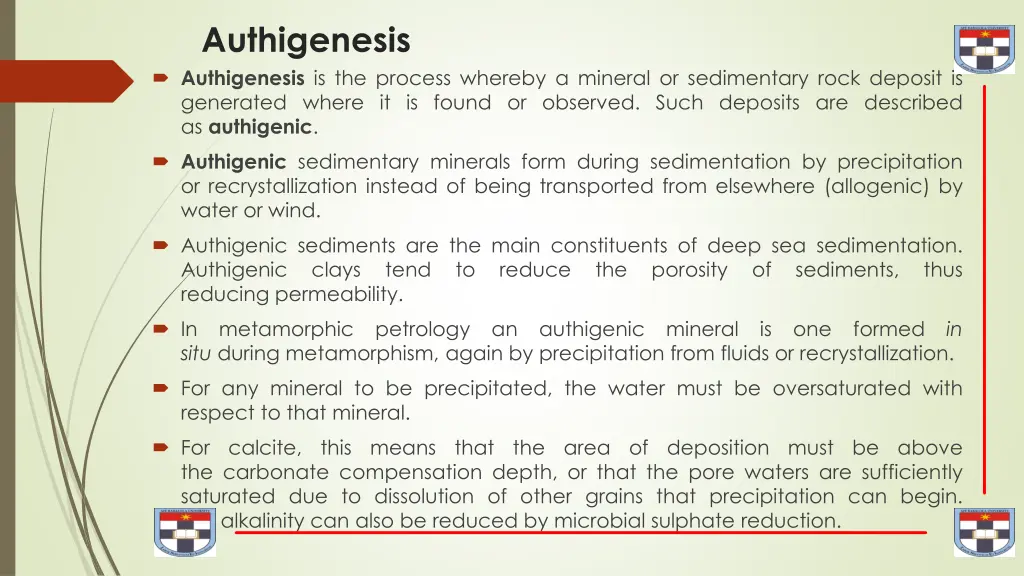 authigenesis authigenesis is the process whereby