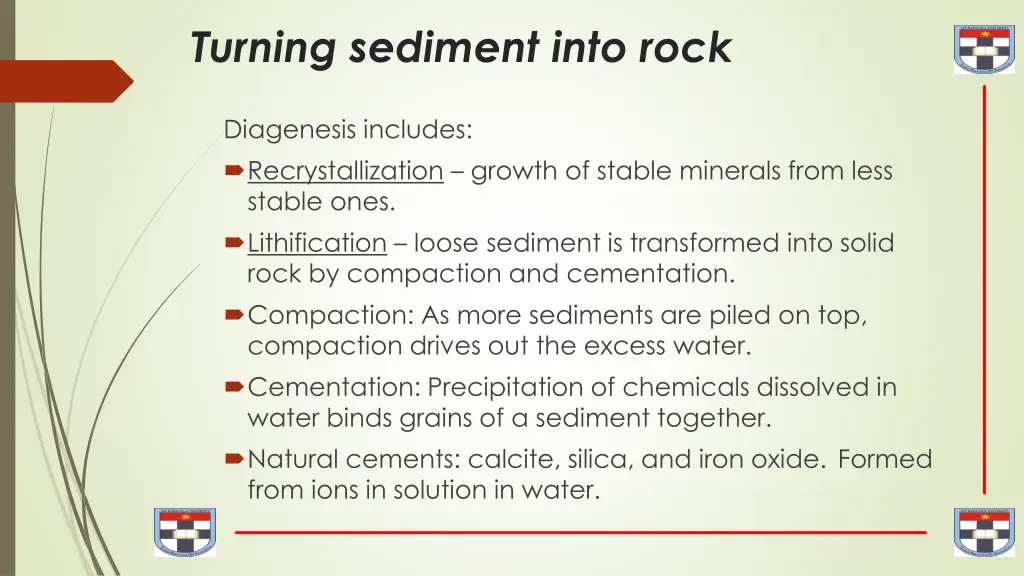 turning sediment into rock