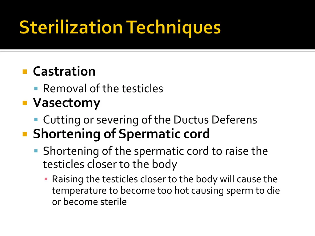 castration removal of the testicles vasectomy