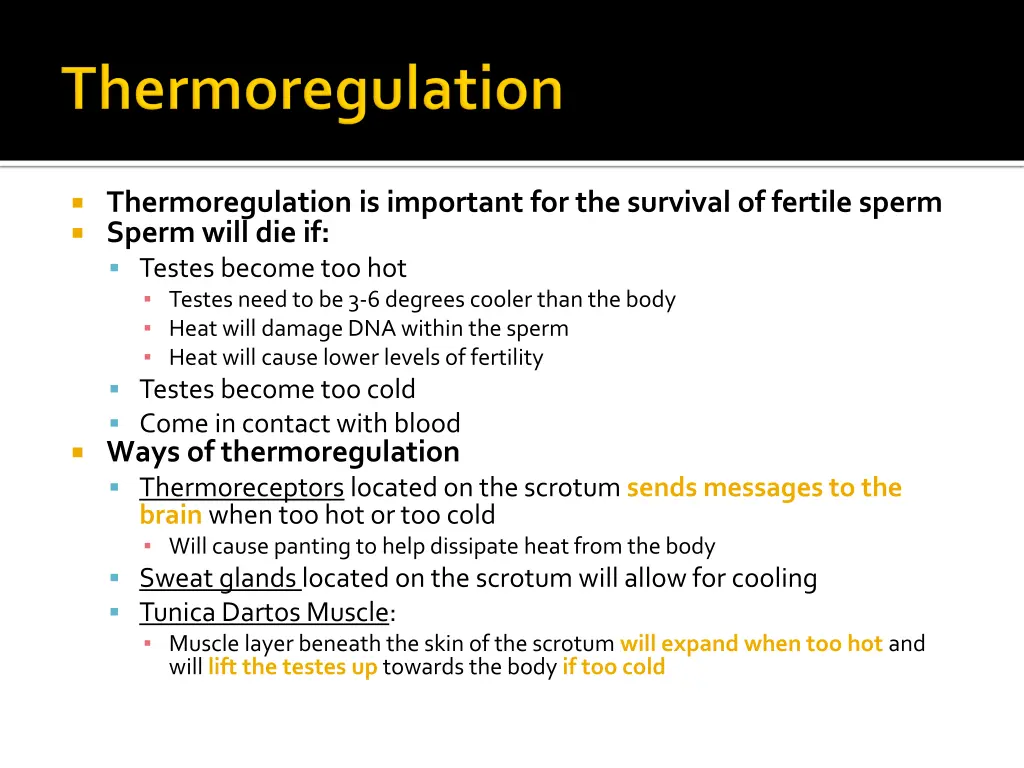 thermoregulation is important for the survival