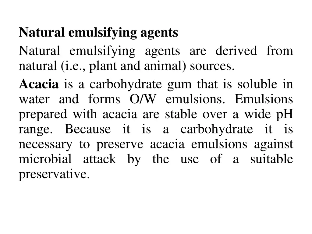 natural emulsifying agents natural emulsifying