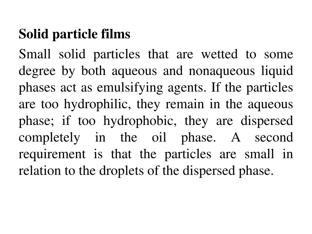 solid particle films small solid particles that