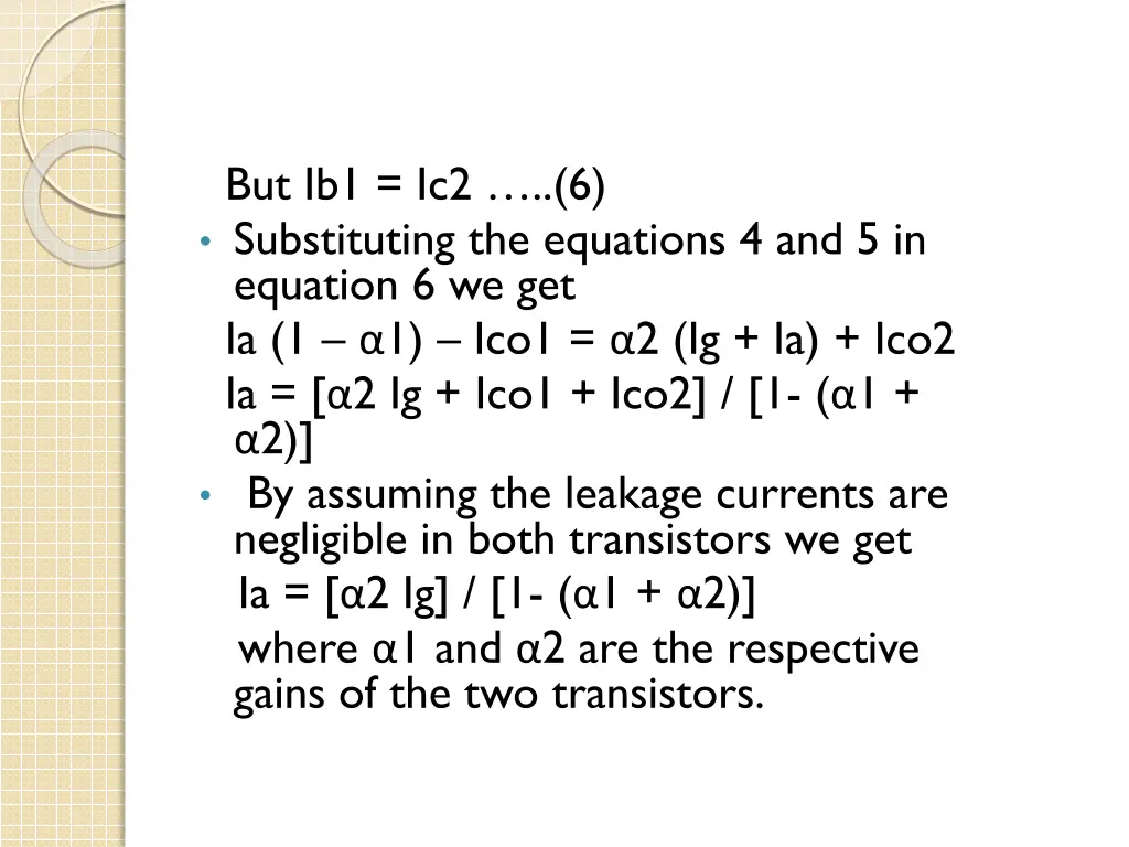 but ib1 ic2 6 substituting the equations