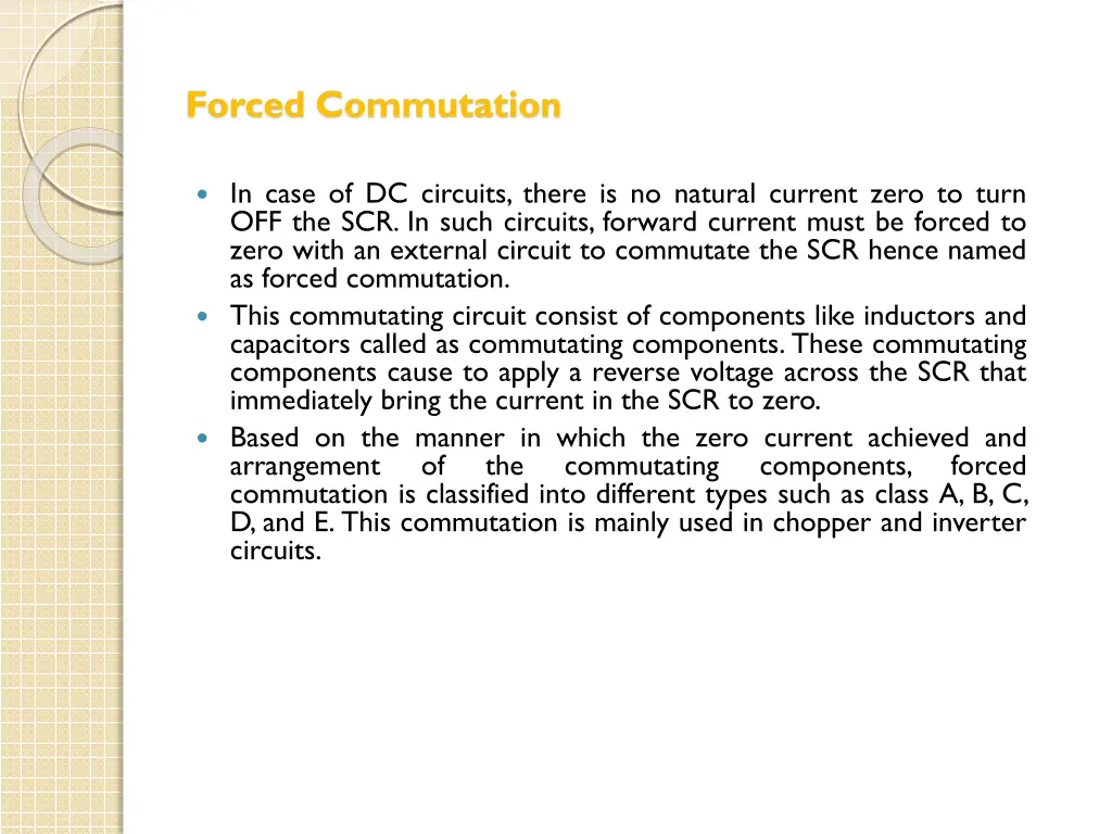 forced commutation