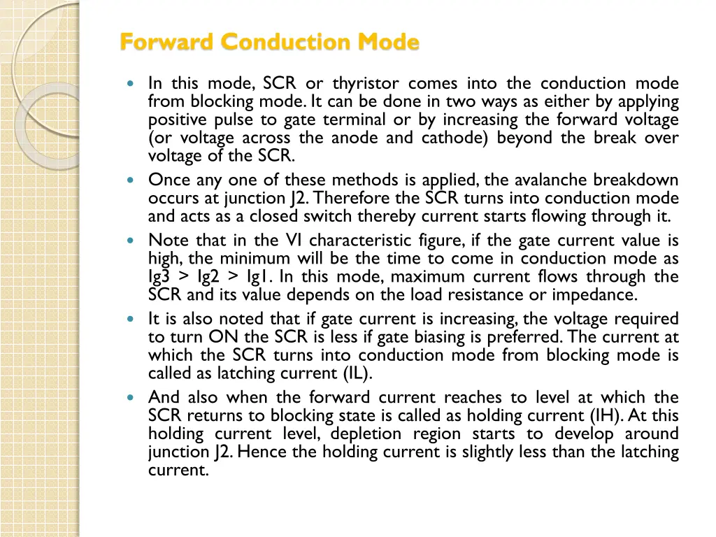 forward conduction mode