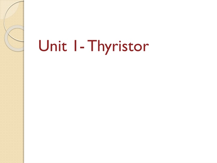 unit 1 thyristor