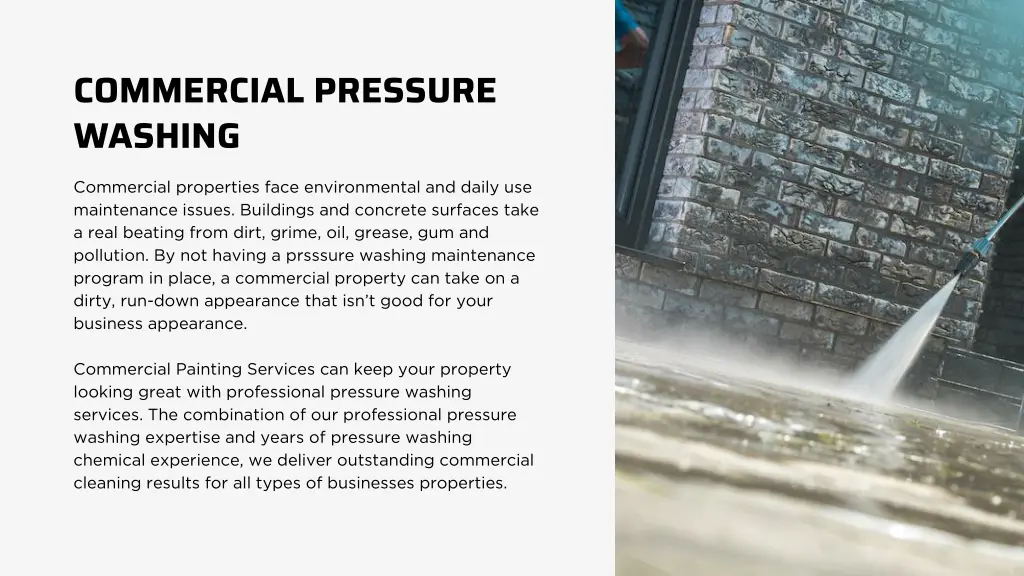 commercial pressure washing