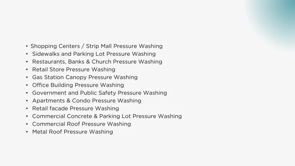 shopping centers strip mall pressure washing