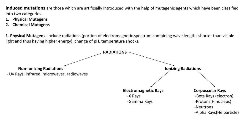 induced mutations are those which