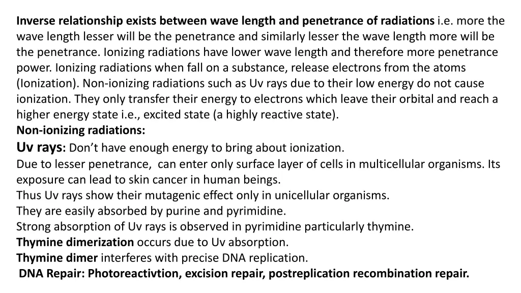 inverse relationship exists between wave length