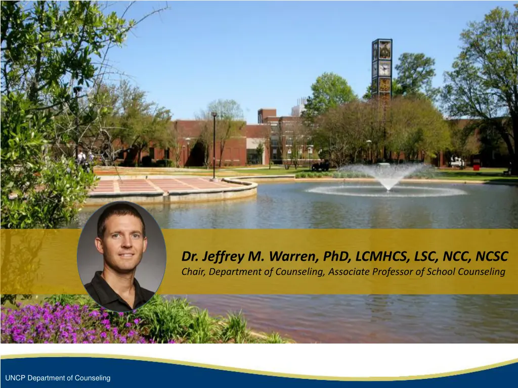 dr jeffrey m warren phd lcmhcs lsc ncc ncsc chair