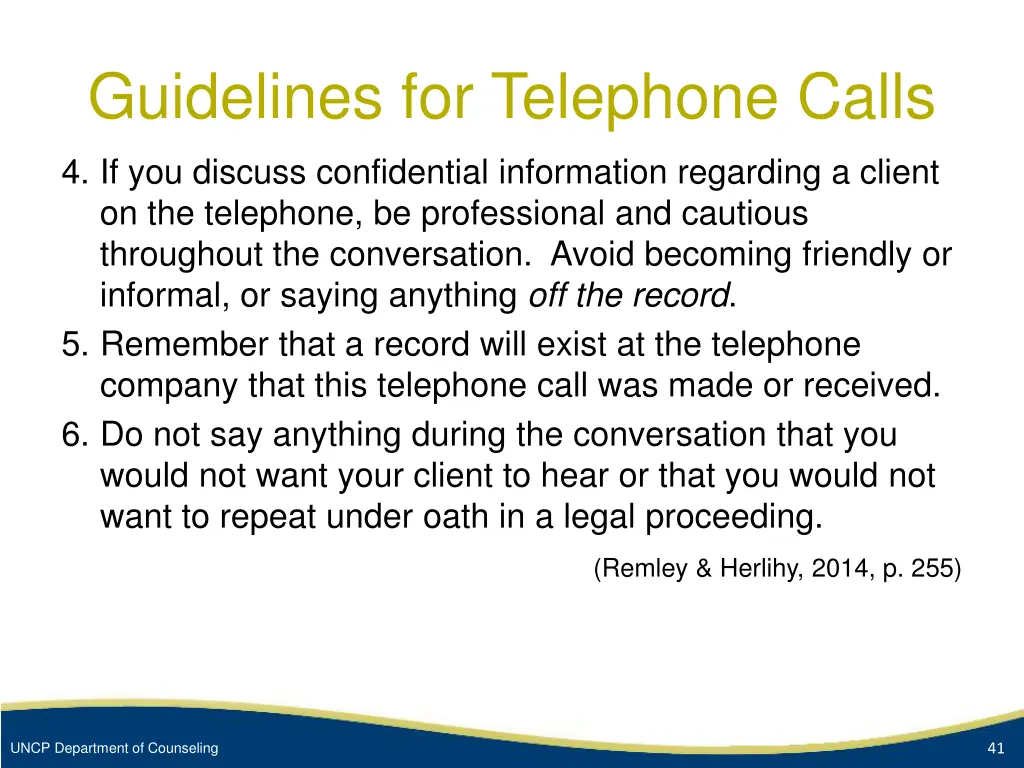 guidelines for telephone calls 1