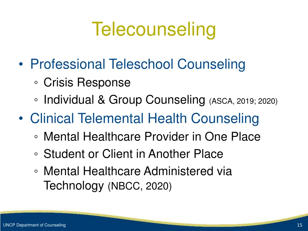 telecounseling