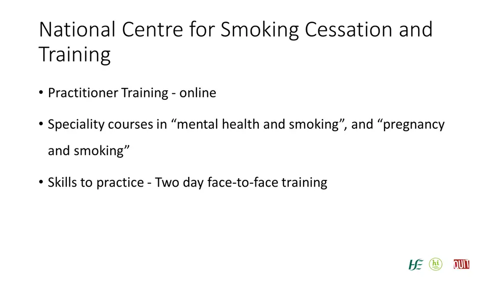 national centre for smoking cessation and training