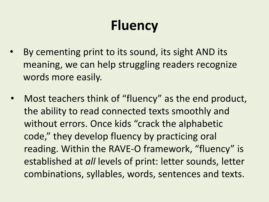 fluency