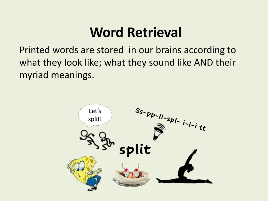 word retrieval printed words are stored