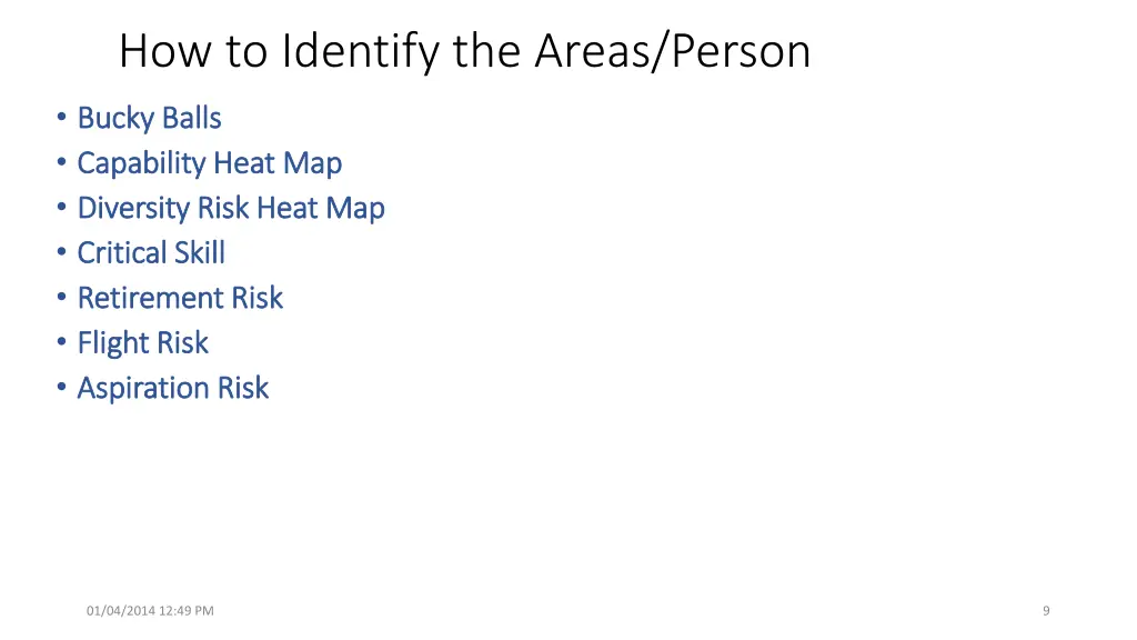 how to identify the areas person